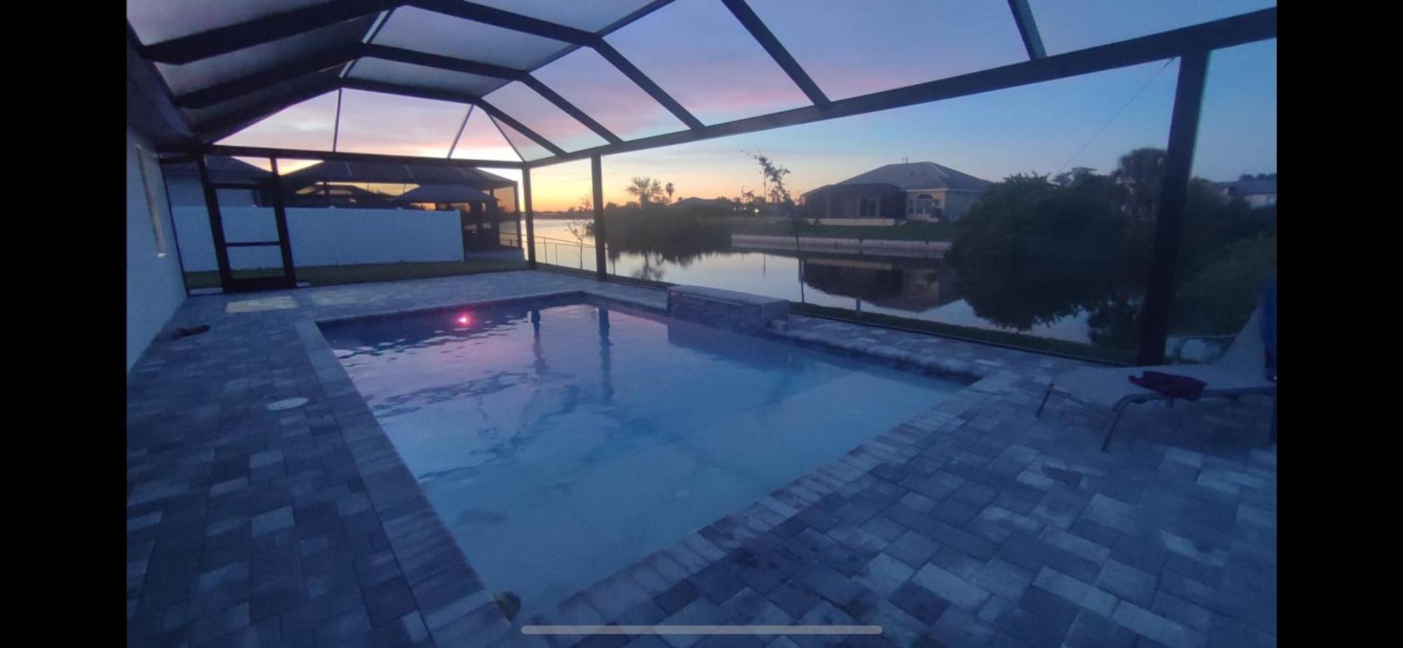 Newly Built Villa Ballerina With Heated Pool And Incredible View Into Beautiful Arrowheadcanal Cape Coral Exterior foto